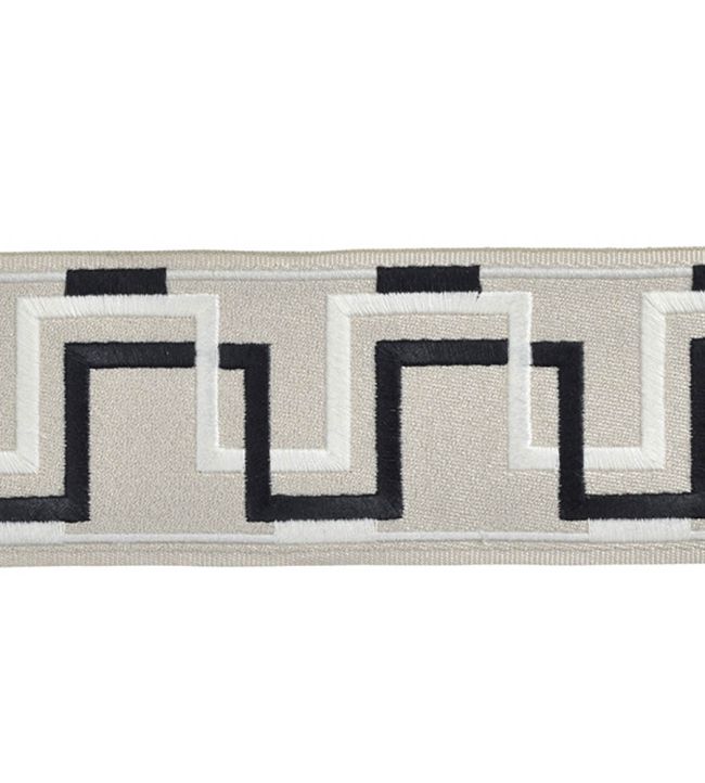Cosimo Embroidered Braid 66mm Trimming by Houles Nero