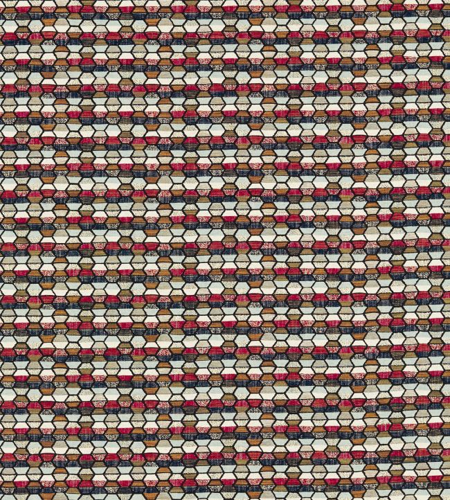 Cosmic Fabric by Clarke & Clarke Midnight/ruby