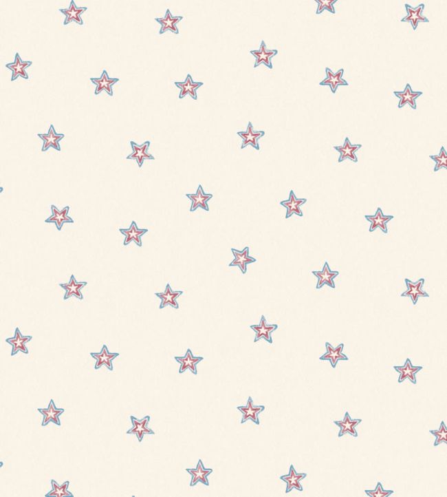 Cosmic Wallpaper by Woodchip & Magnolia Blue/Red