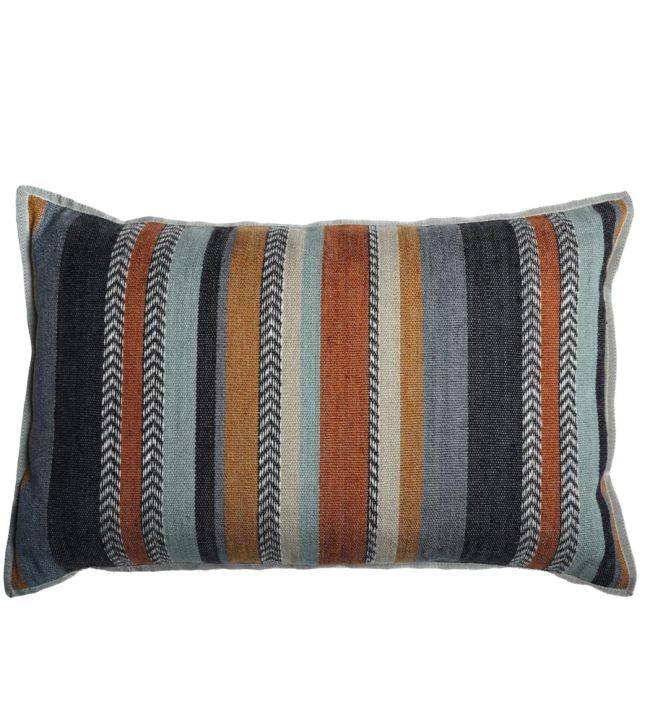 Costa Nova Cushion 40 x 60cm by Maison Casamance Pierre Bleue Terre De Sienne