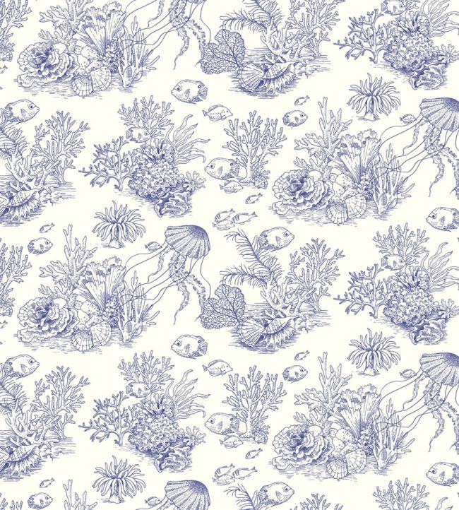 Cote Sauvage Wallpaper by Casadeco Bleu Outremer
