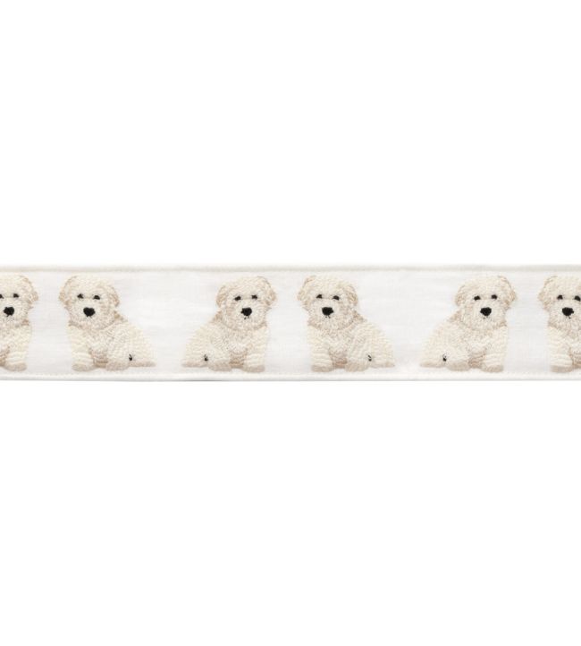 Coton De Tulear Border Trimming by Samuel & Sons Cream