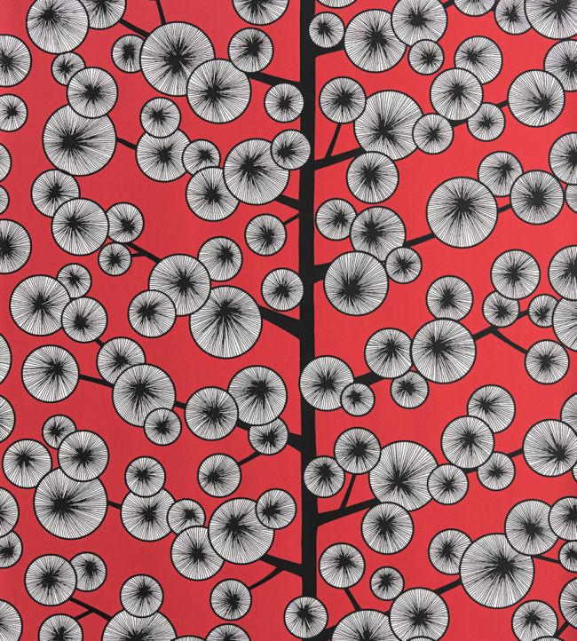 Cotton Tree Wallpaper by MissPrint Snapdragon Red