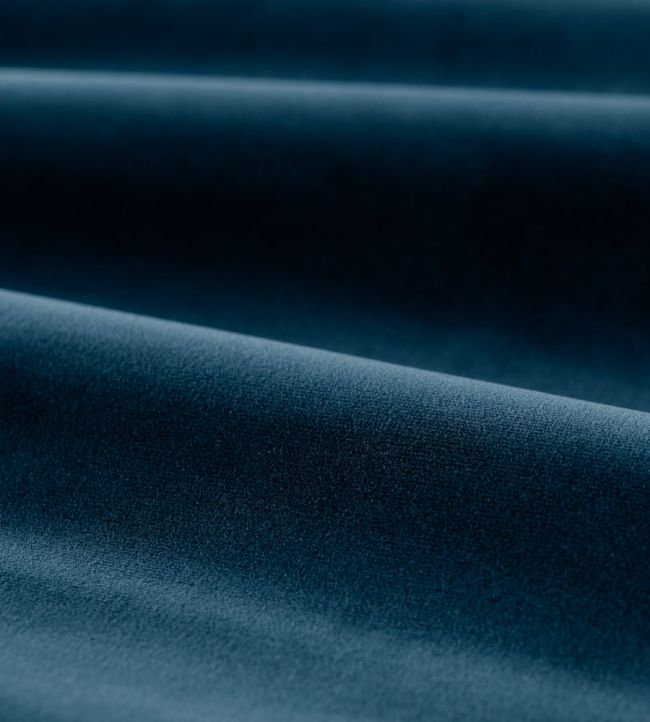 Cotton Velvet Performance Fabric by Zoffany Mazarine Blue