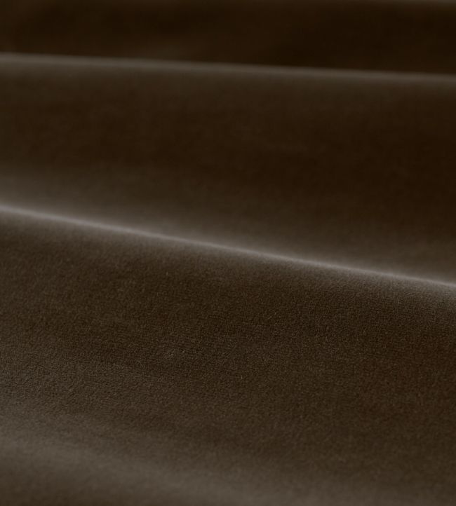Cotton Velvet Performance Fabric by Zoffany Umber