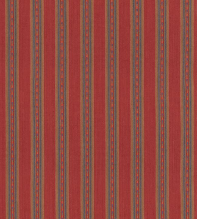 Country Stripe Fabric by Mulberry Home Red