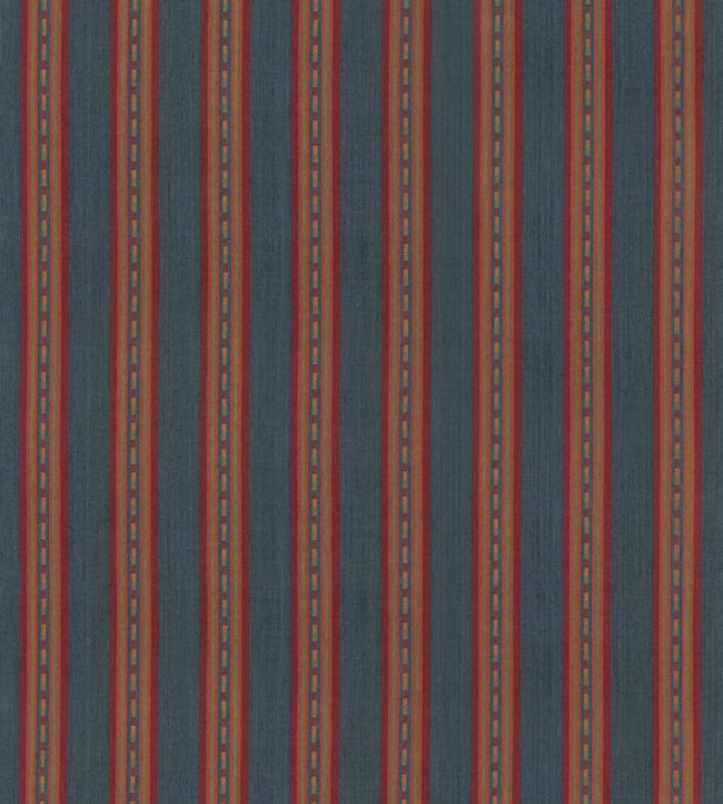Country Stripe Fabric by Mulberry Home Teal
