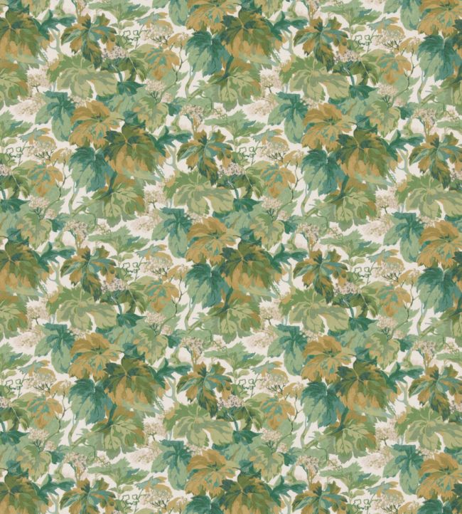 Country Walk Fabric by Mulberry Home Emerald