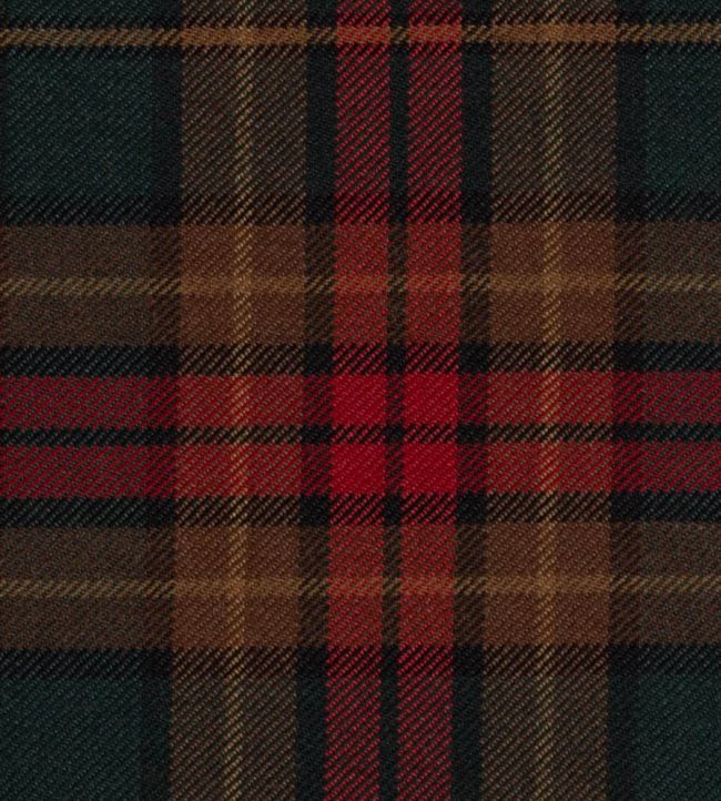 County Cavan Fabric by The Isle Mill Brown/Orange/Red