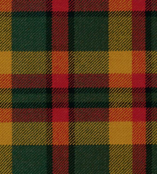 County Londonderry Fabric by The Isle Mill Green/Orange/Yellow