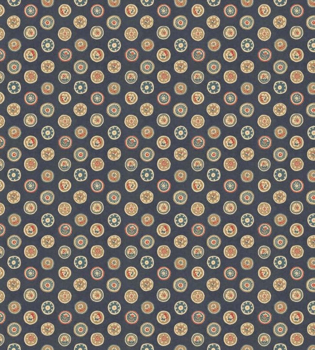 Court Buttons Wallpaper by GP & J Baker Indigo