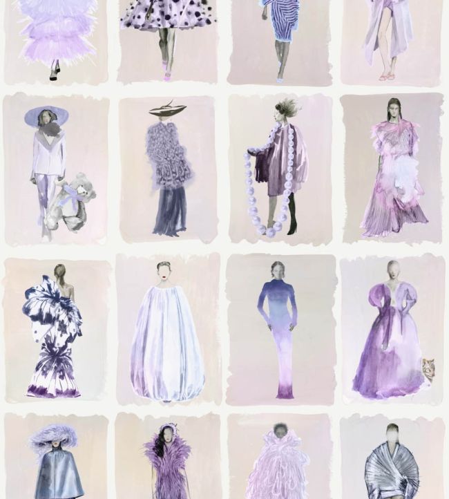 Couture Carousel Wallpaper by Cole & Son Lavender