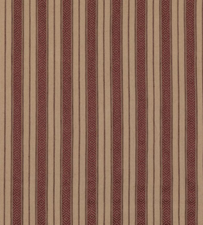 Cowdray Stripe Fabric by Mulberry Home Plum