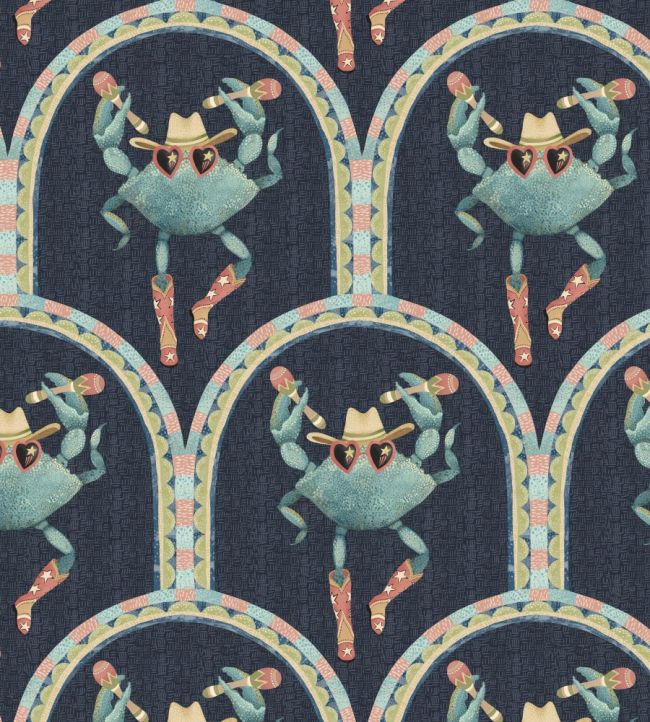 Crab Cabana Wallpaper by Brand McKenzie Deep Tide