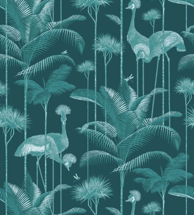 Crane Fonda Wallpaper by Divine Savages Emerald