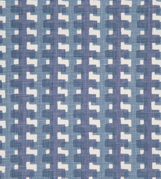Cremaillere Fabric by Christopher Farr Cloth Indigo