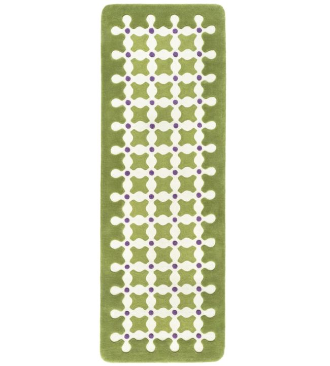 cc-tapis Criss Cross Runner rug Green CRISR -GREEN Green