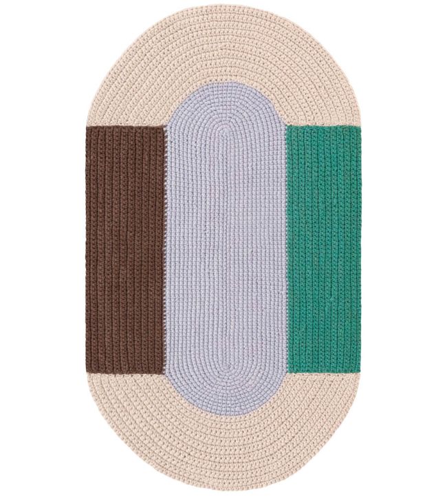 GAN Crochet Mono rug Blue 314182 Blue
