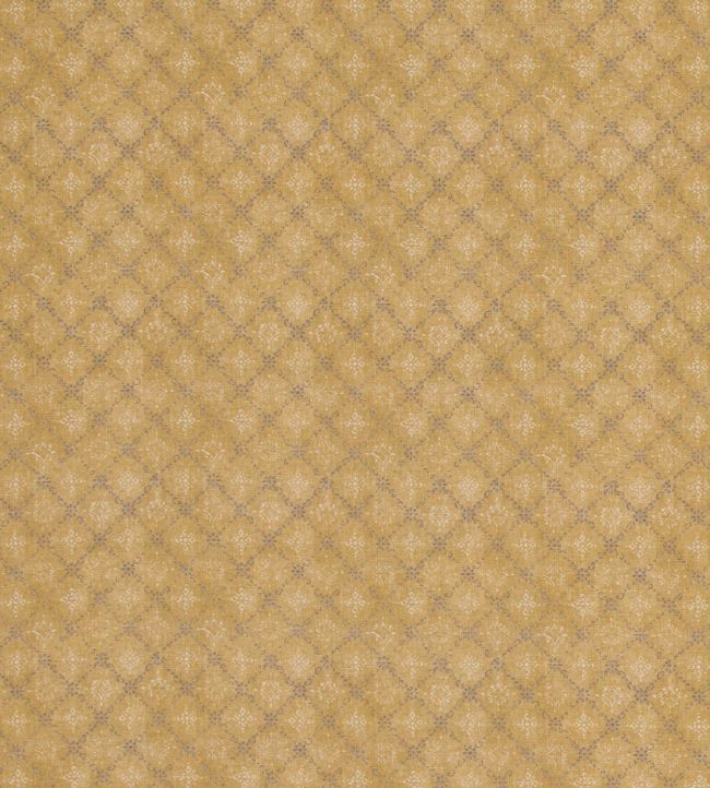 Croft Trellis Fabric by Mulberry Home Ochre
