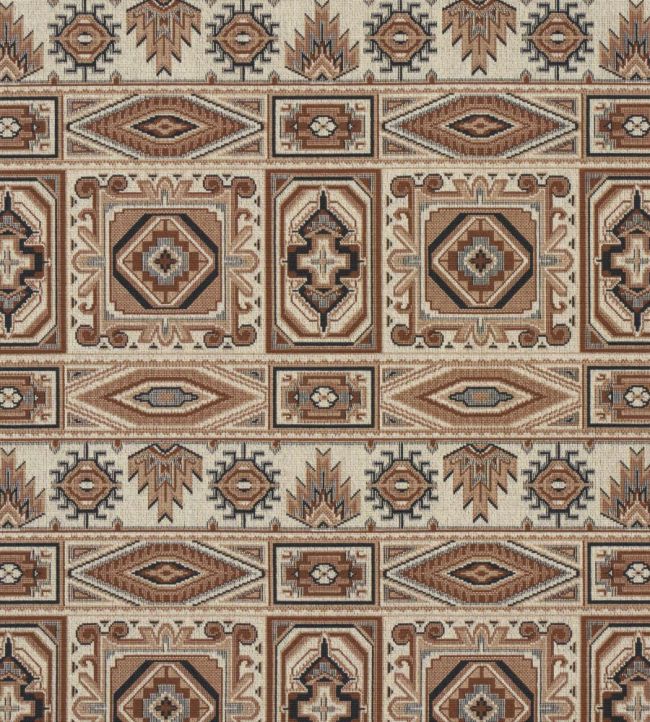 Crowley Epingle Fabric by Schumacher Brown