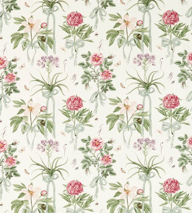 Cupids Beau Fabric by Sanderson Parchment/Madder