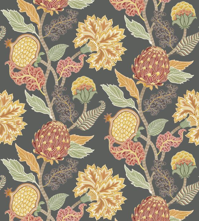Cynara Wallpaper by Osborne & Little Charcoal/Ochre