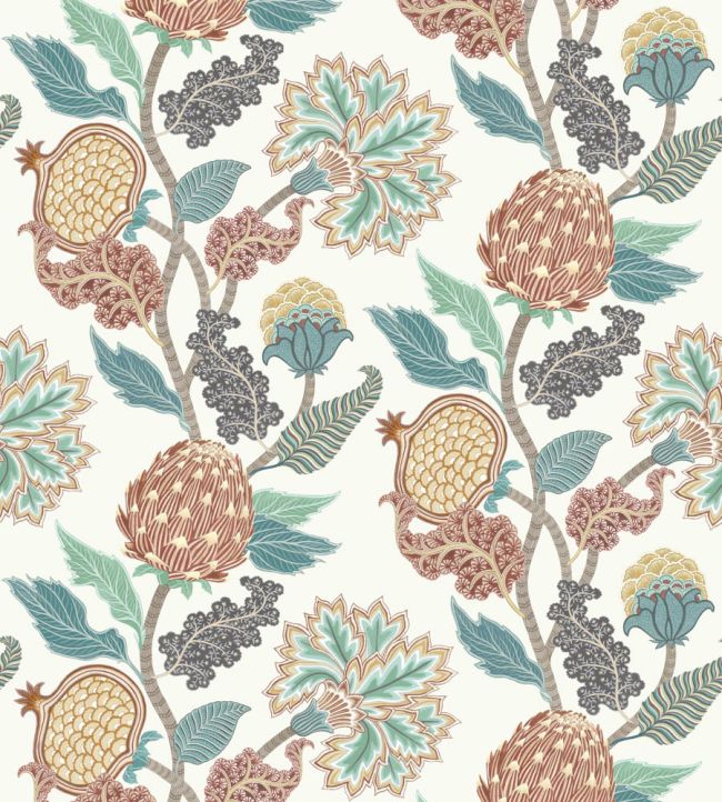 Cynara Wallpaper by Osborne & Little Chestnut/Eucalyptus