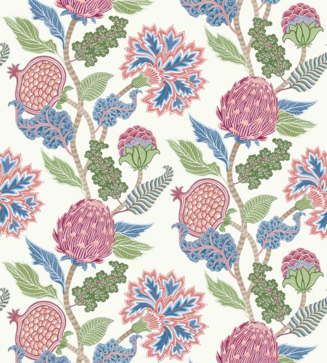Cynara Wallpaper by Osborne & Little Raspberry/Cobalt