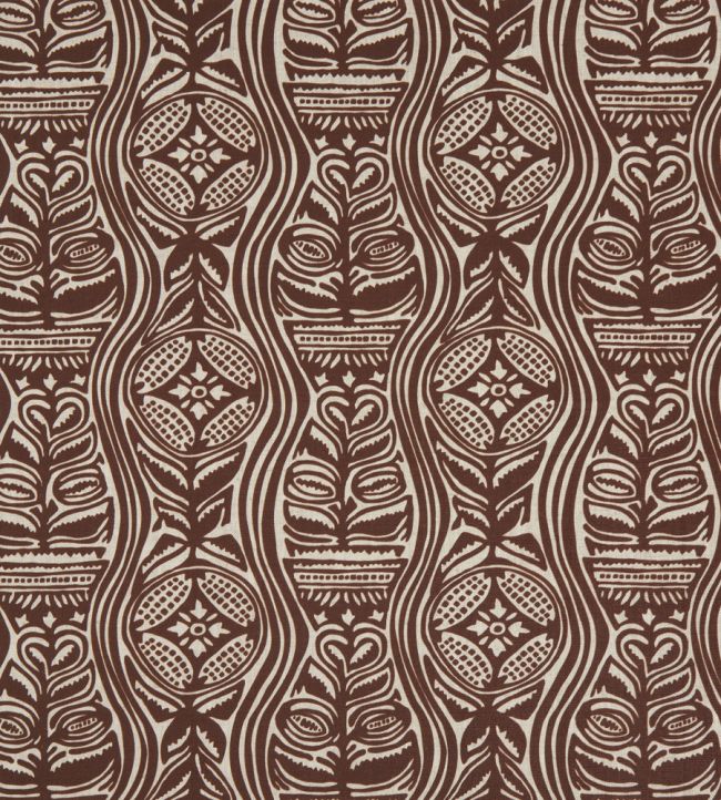 Dacha Fabric by Volga Linen Tobacco