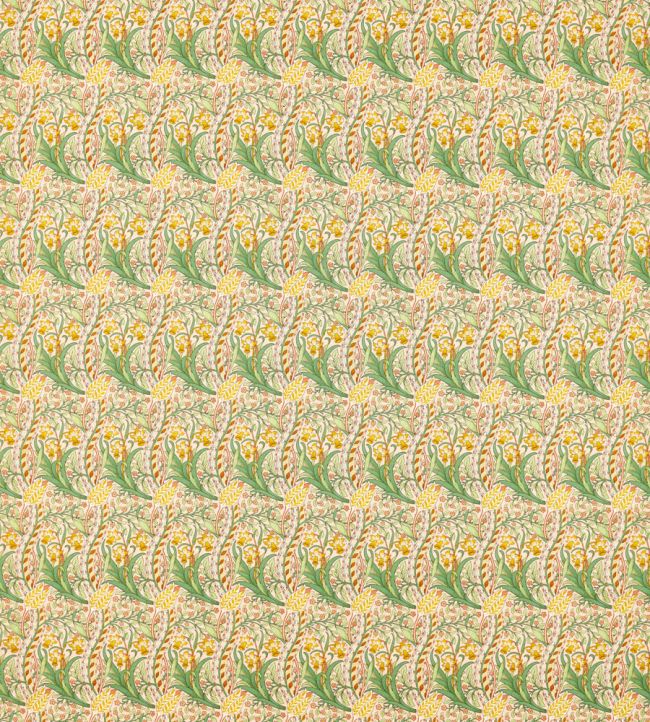 Daffodil Fabric by Morris & Co Pink/Leaf Green