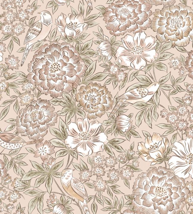 Dagmar Wallpaper by Borastapeter Pink