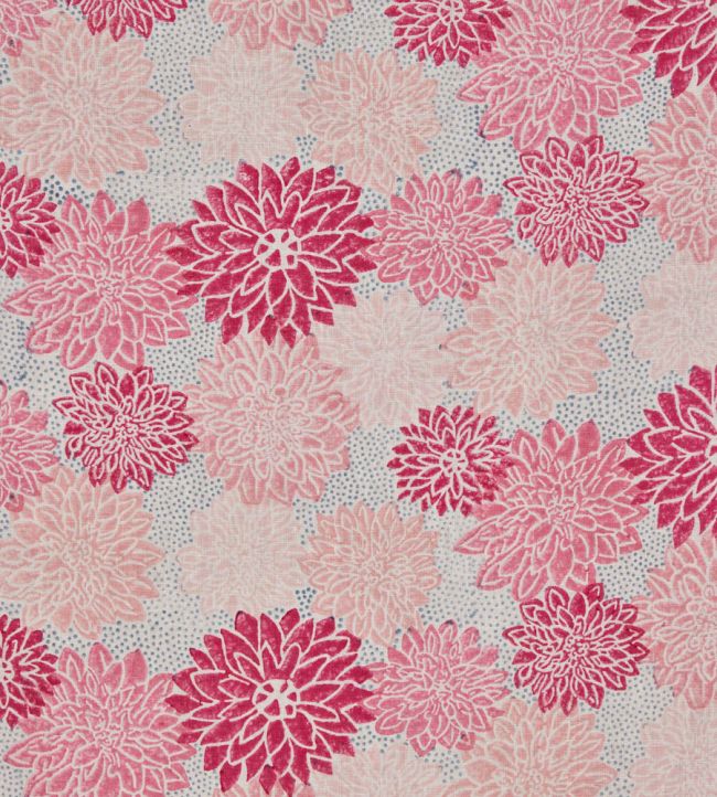 Dahlia Fabric by Molly Mahon Hot Pink