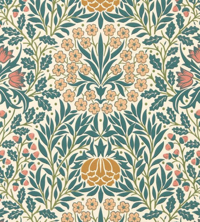 Daisy & Oak Wallpaper by Morris & Co Madder/Teal