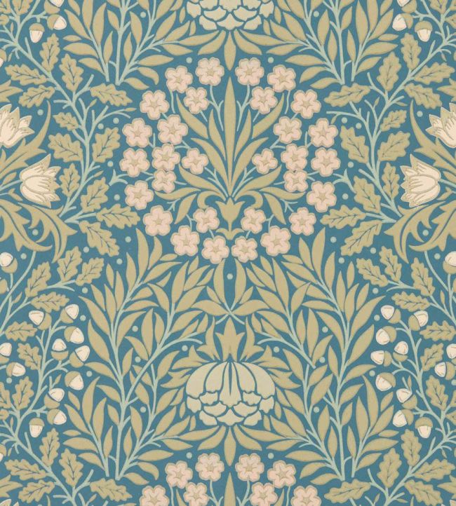 Daisy & Oak Wallpaper by Morris & Co Powder Blue/Blush