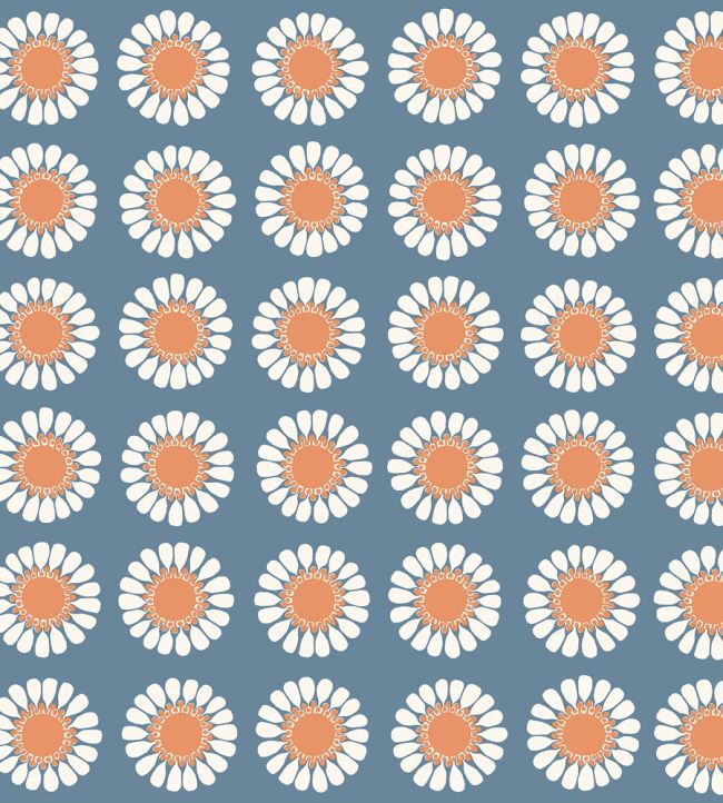Daisy Wallpaper by Borastapeter Blue