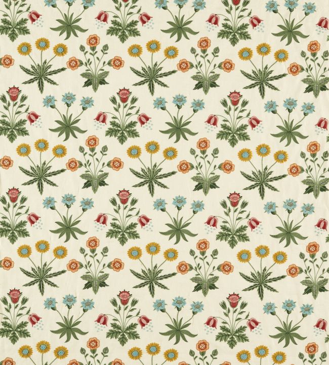 Daisy Embroidery Fabric by Morris & Co Cream/Multi