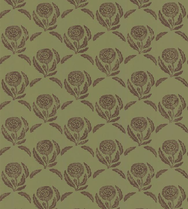 Daisy Wallpaper by Langelid Von Bromssen Arbour Green