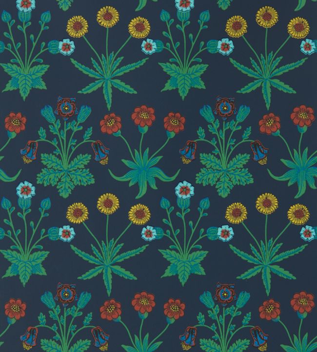 Daisy Wallpaper by Morris & Co Midnight
