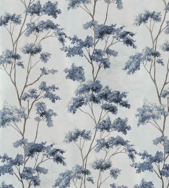 Dalton Fabric by Anna French Grey and Spa Blue