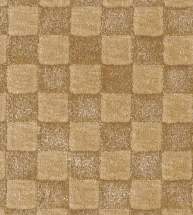 Damask Checks Fabric by JORO N2-Walnut