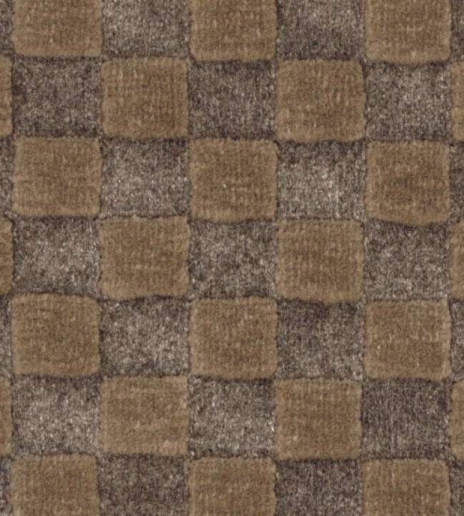 Damask Checks Fabric by JORO N4-Chocolate