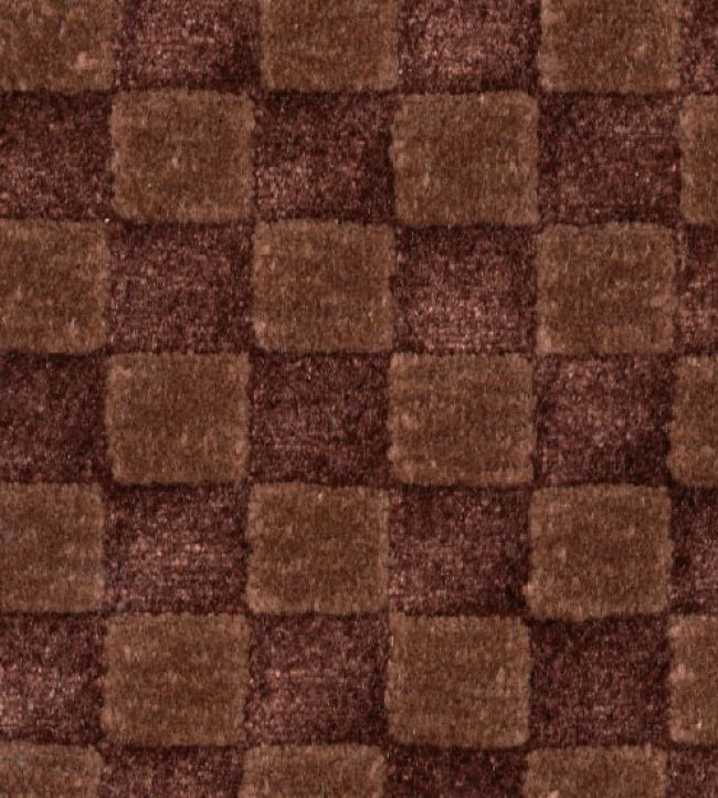 Damask Checks Fabric by JORO T6-Plum