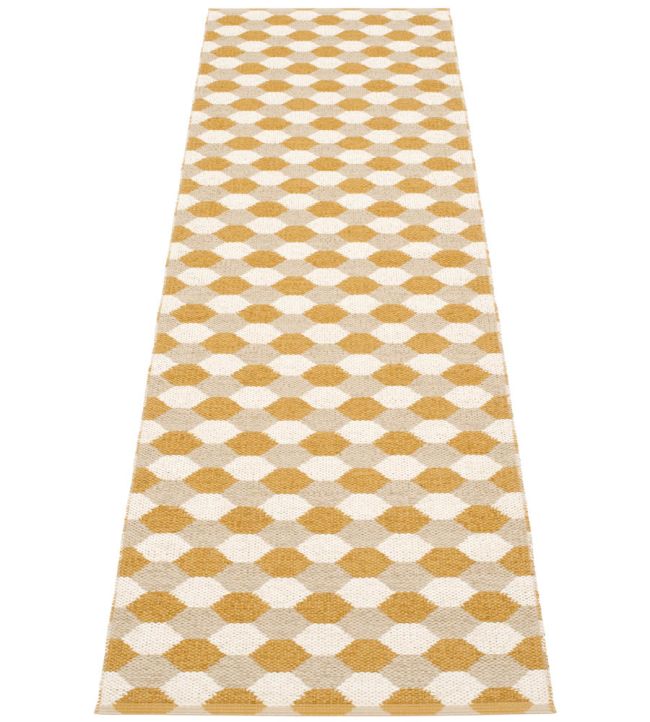 Pappelina Dana Runner rug Ochre/Beige/Vanilla DN5B725 Ochre/Beige/Vanilla