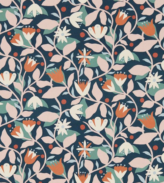 Dancing Daisies Wallpaper by Scion Midnight