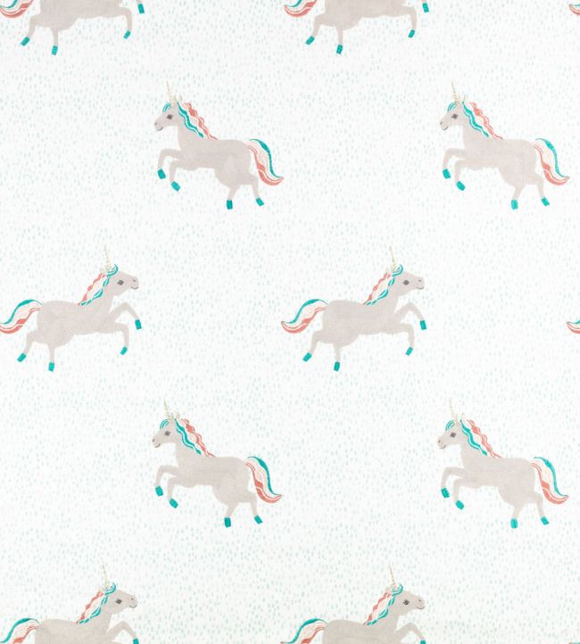 Dancing Unicorns Fabric by Villa Nova Green