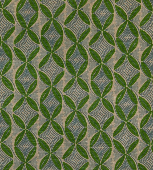 Dancing Vines Fabric by Christopher Farr Cloth Green
