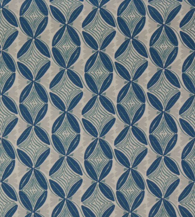 Dancing Vines Fabric by Christopher Farr Cloth Royal Blue
