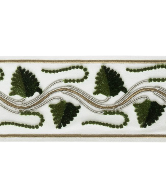 Daphne Velvet Border Trimming by Samuel & Sons Forest