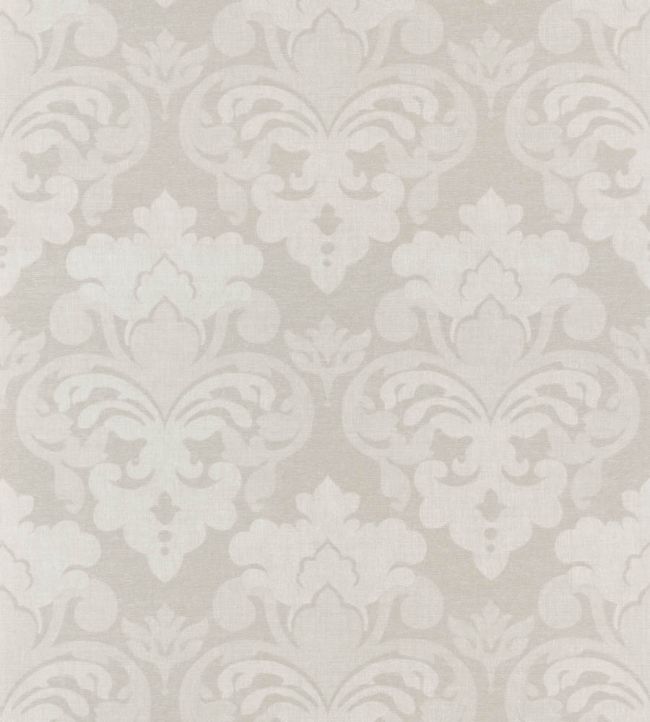 Darcey Damask Wallpaper by Anna French Flax