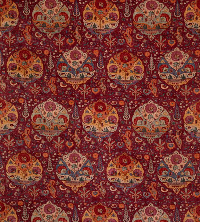 Darya Velours Fabric by Manuel Canovas Grenat